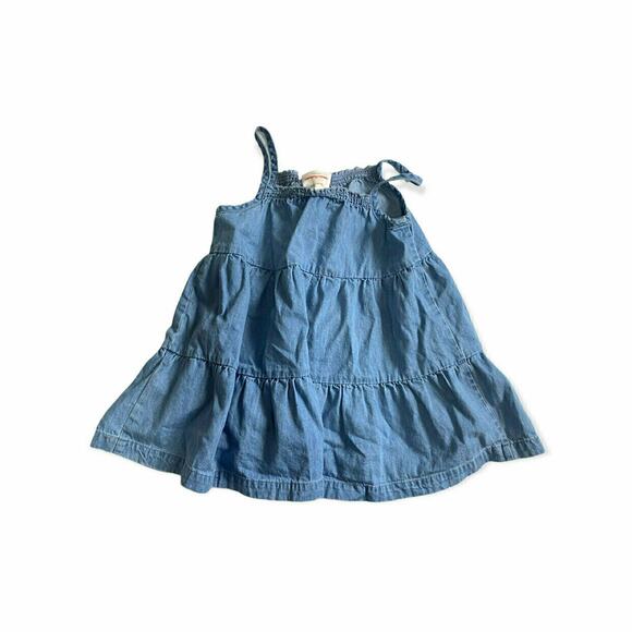 Girls Hanna Andersson Chambray Swing Top Size 5 - Picture 2 of 5